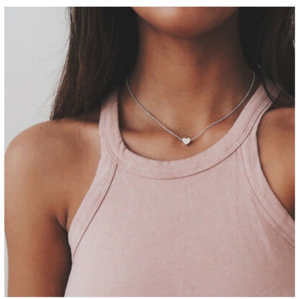 NWT 925 SILVER HEART CHOKER - Picture 2 of 6